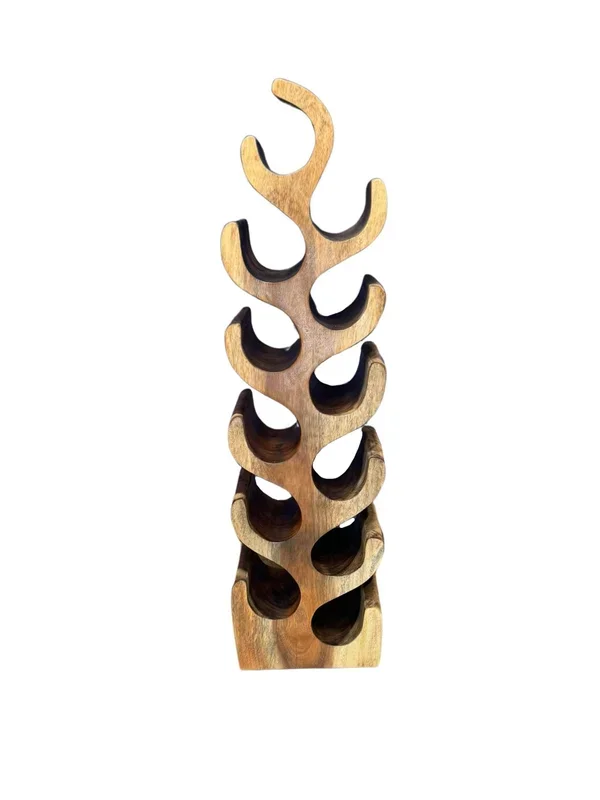 Eclectic Home Accent Lawang Meh Wine Rack Clear Buff Decor Furniture