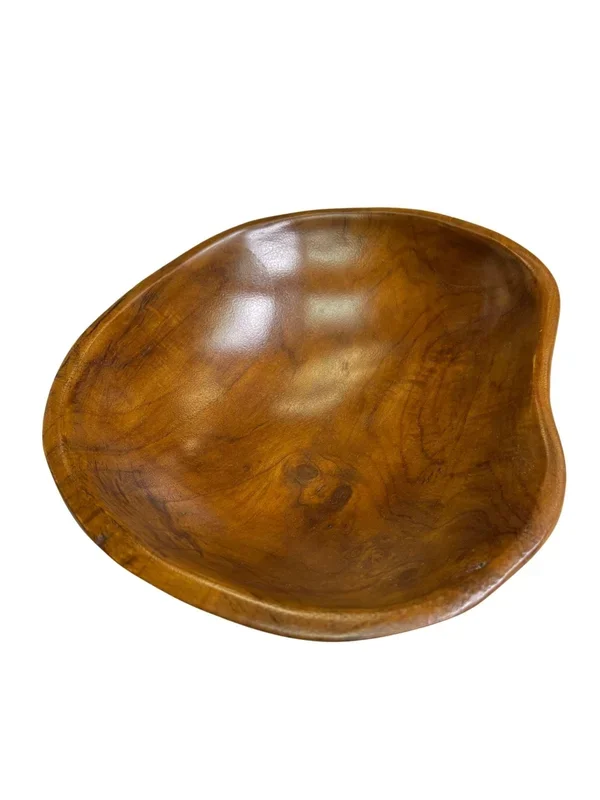 Eclectic Home Accent Shallow Teak Bowl 2948 Artisan Decor Furniture