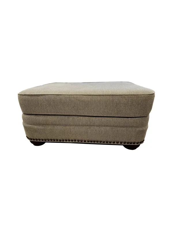 Eclectic Home Ottoman Mackenzie Taupe Ottoman
