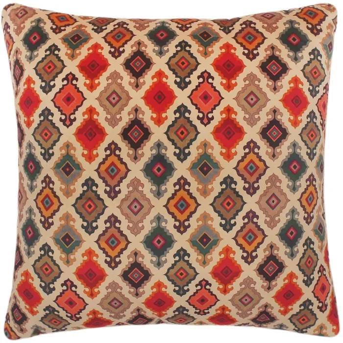 Eclectic Pam Printed Italian Velvet Handmade Pillow