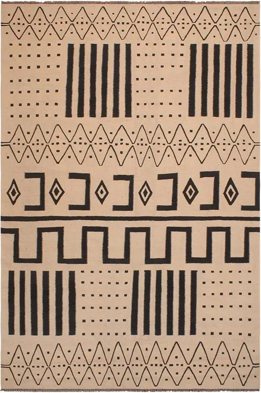 Eclectic Turkish Kilim Catina Hand-Woven Wool Rug – 8’4” x 9’6”