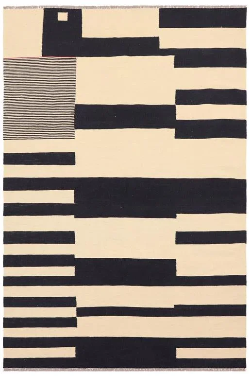 Eclectic Turkish Kilim Chelsea Hand-Woven Wool Rug – 4’6” x 8’1”