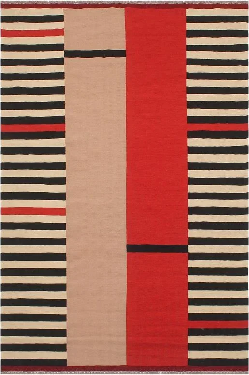 Eclectic Turkish Kilim Elwanda Hand-Woven Wool Rug – 5’7” x 7’10”