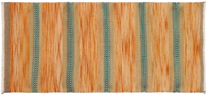 Eclectic Turkish Kilim Jazlynn Hand-Woven Wool Runner – 3’5” x 7’3”