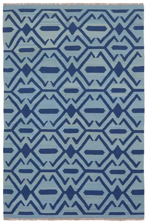 Eclectic Turkish Kilim Lindsey Hand-Woven Wool Rug – 4’4” x 6’5”
