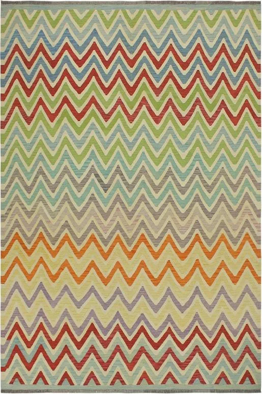 Eclectic Turkish Kilim Marshall Hand-Woven Wool Rug – 8’4” x 9’8”