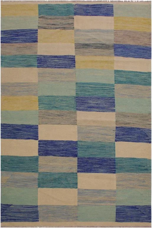 Eclectic Turkish Kilim Shirley Hand-Woven Wool Rug – 5’5” x 7’10”
