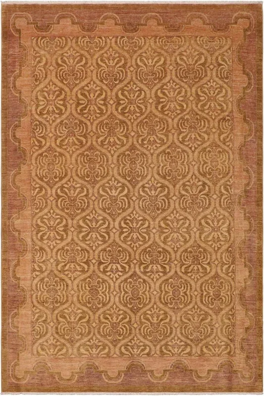 Eclectic Ziegler Ida Green/Tan Wool Rug – 8’5” x 12’8”
