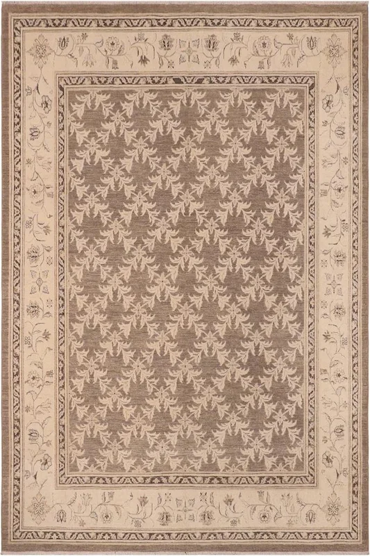 Eclectic Ziegler Willene Brown/Beige Wool Rug – 8’2” x 9’8”