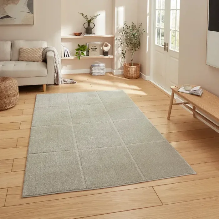 Elio 70100 Silver Modern Geometric Rug