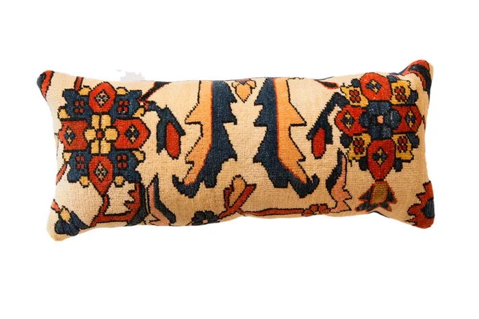 Extra Long Lumbar Rug Fragment Pillow