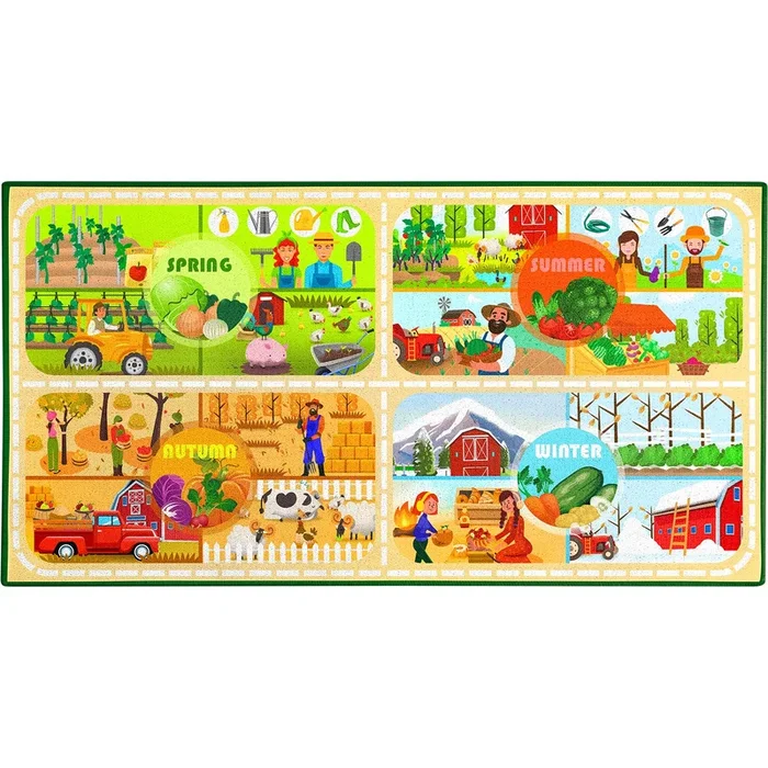 Farm Seasons Series Educational Kids Play Mat