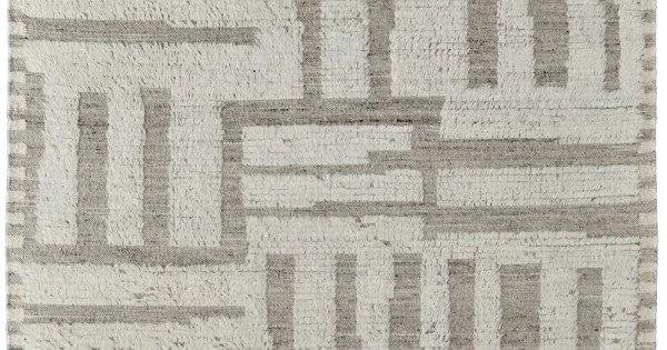Feizy Ashby 8909F IVORY/GRAY Area Rug 5 ft. 6 in. X 8 ft. 6 in. Rectangle