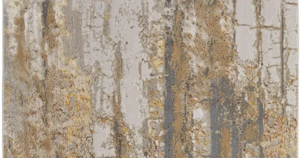 Feizy Aura 39LMF GOLD/IVORY Area Rug 13 ft. X 20 ft. Rectangle