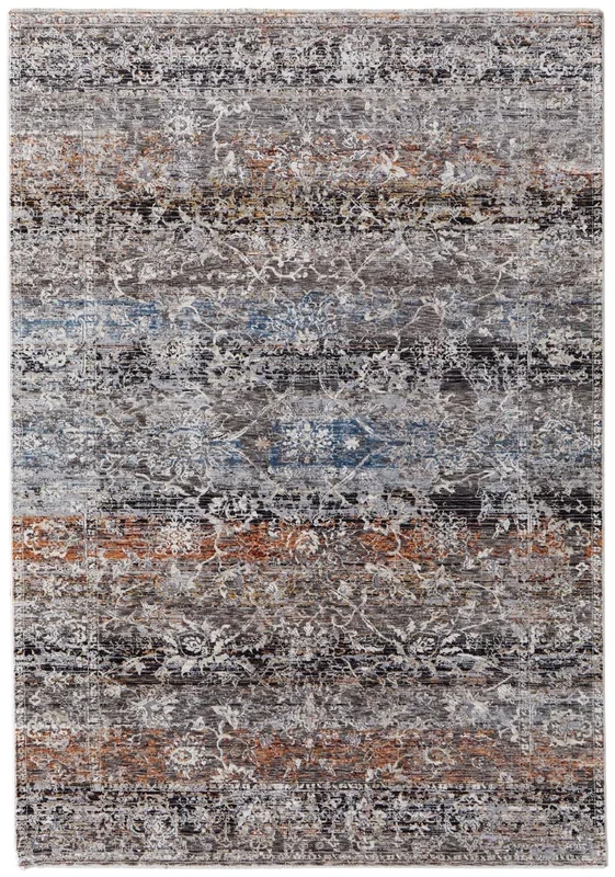 Feizy Caprio 3962F Blue Rust Transitional/Casual/Bohemian & Machine Woven