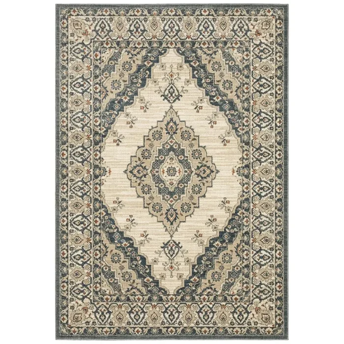 Fiona 8020W Beige/Blue Rug