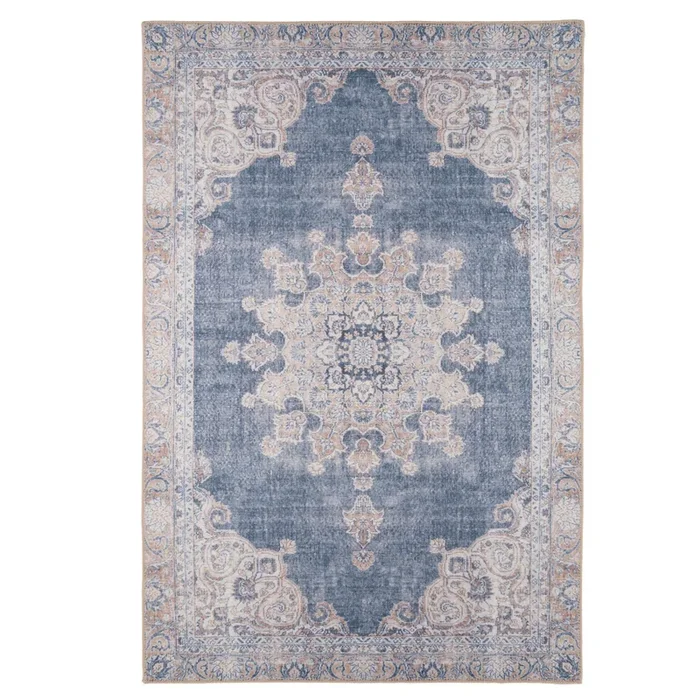 Flatwoven Washable Denim Blue Area Rug – Ballina