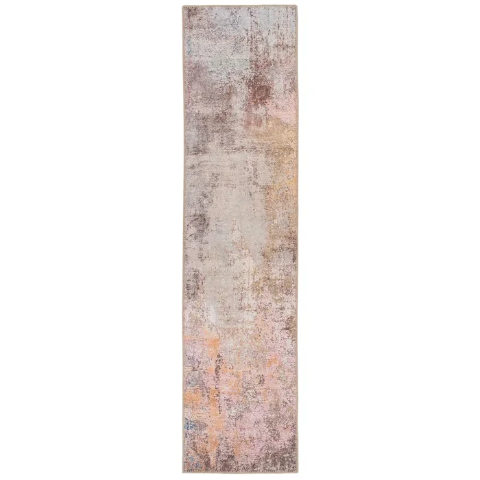 Flatwoven Washable Distressed Multicolour Runner – Carrie