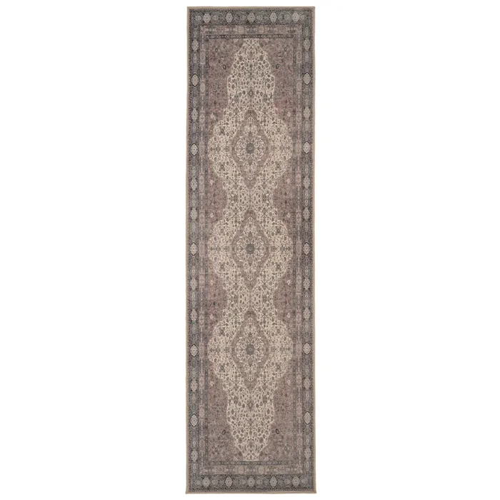 Flatwoven Washable Teal Medallion Runner – Caragh