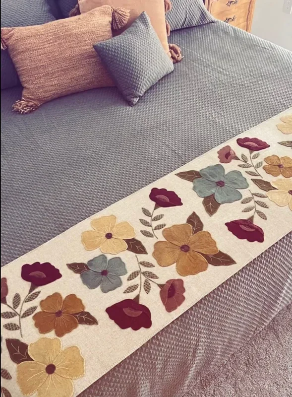 Flowering Fields Bed Scarf or Runner