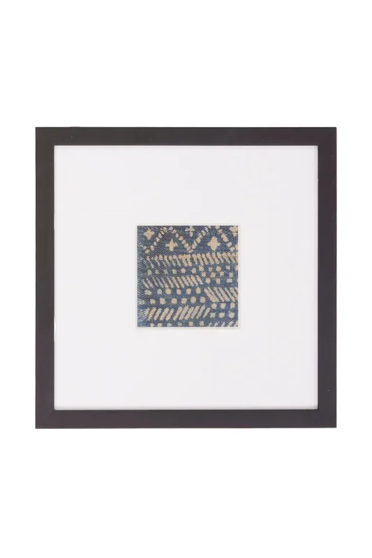 Framed Vintage Indigo Textile Wall Art No. 023