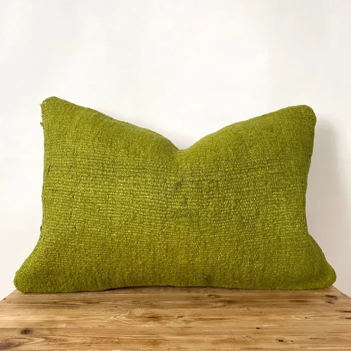 Gemmina – Olive Green Hemp Pillow Cover