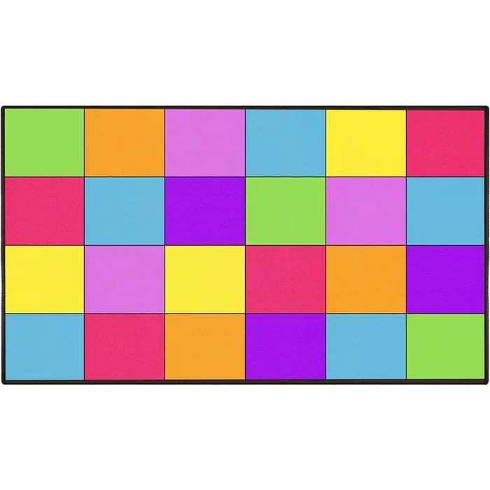 Geometric Seating Classroom Rug-Playful Palette By Booooom Jackson
