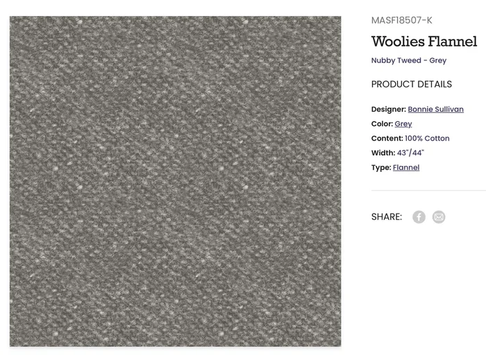 Gray Nubby Tweed Flannel