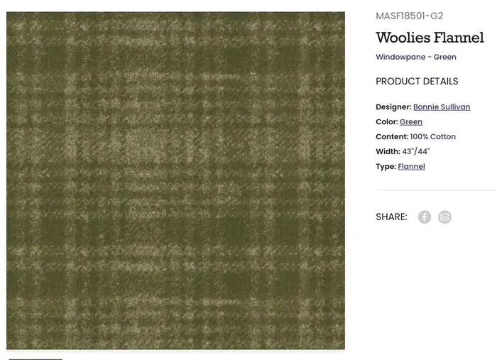 Green Windowpane Flannel