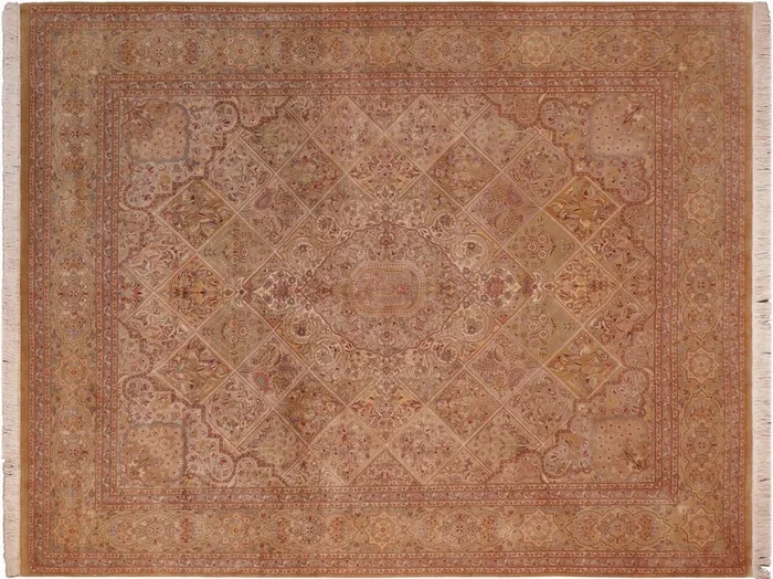 Gulab Heritage Veda Gold/Green Wool Rug – 8’2” x 9’11”