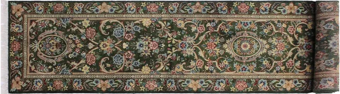 Gulzar Heritage Angelita Green/Blue Wool Runner – 2’7” x 11’11”