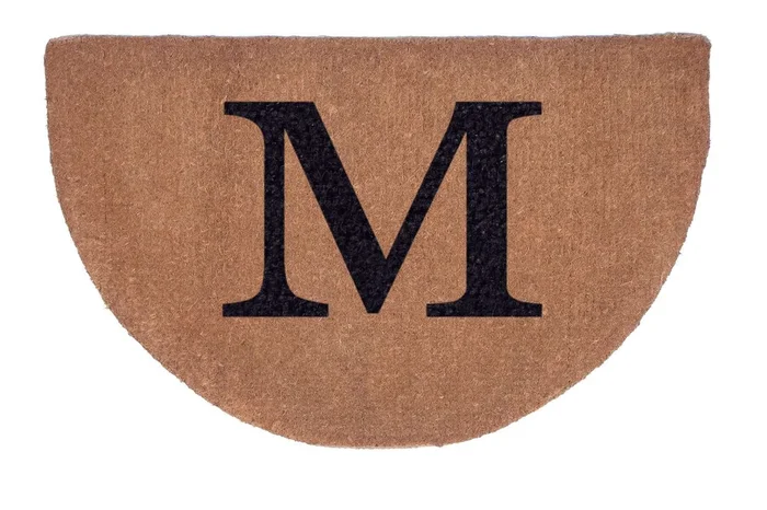 Half Round Plain Personalized Monogram Doormats 38×60