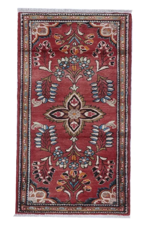 Hamadan Handmade Red Wool Rug 2’3 x 4′