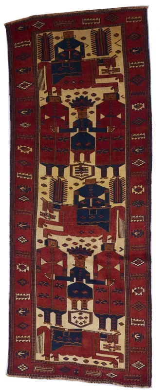 Hamadan Handmade Red Wool Rug 4’3 x 11’4