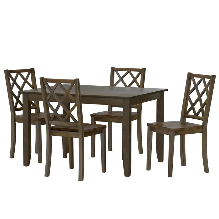 Harbor 5 Piece Dining Table Set Bitters Brown