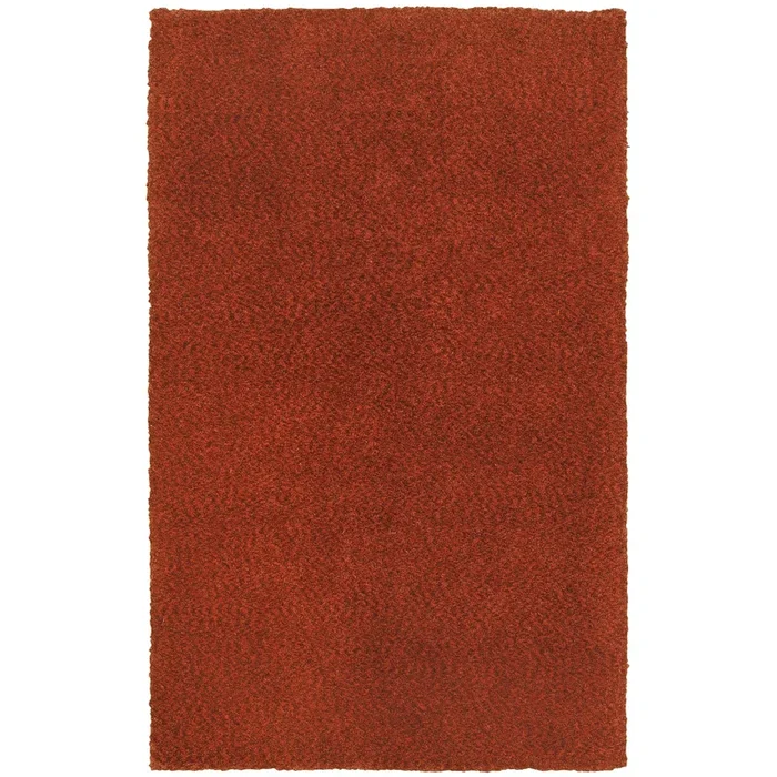Heavenly Red Shag Solid Indoor Rug