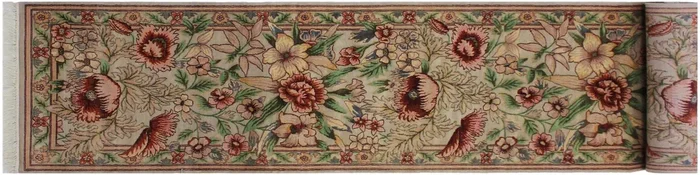 Heritage Alpha Taupe/Green Wool Runner – 2’5” x 12’0”