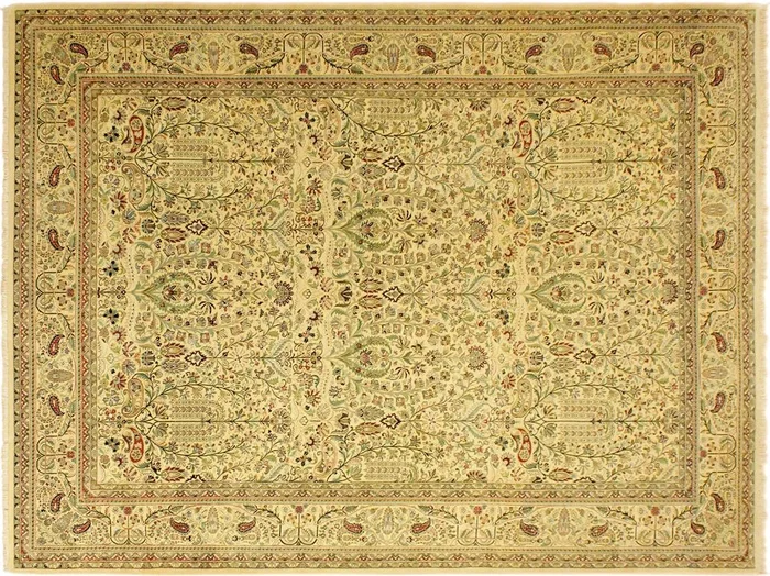 Heritage Bebe Ivory/Green Wool Rug – 9’4” x 13’6”