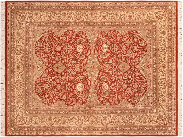 Heritage Nichol Rust/Beige Wool Rug – 6’0” x 9’3”