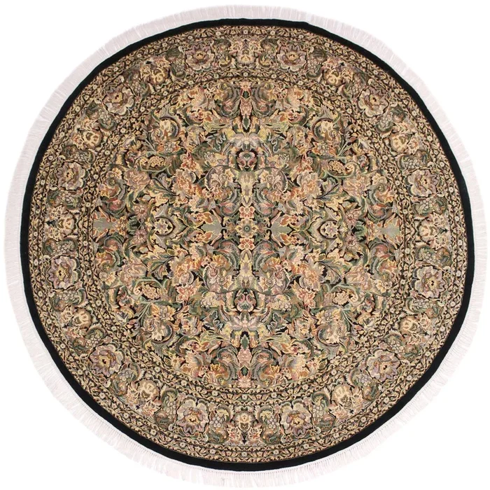 Heritage Vergie Black/Gray Wool Round – 7’11” x 8’0”