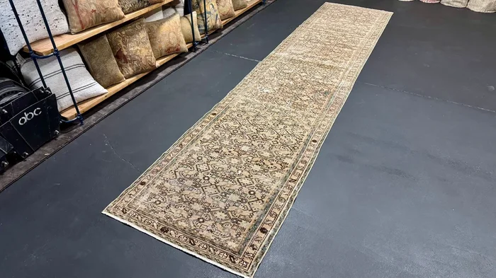 Hold KDD*3’ x 13’7 Classic Vintage Runner Pale Terra Cotta, Brown & Teal ‘5535