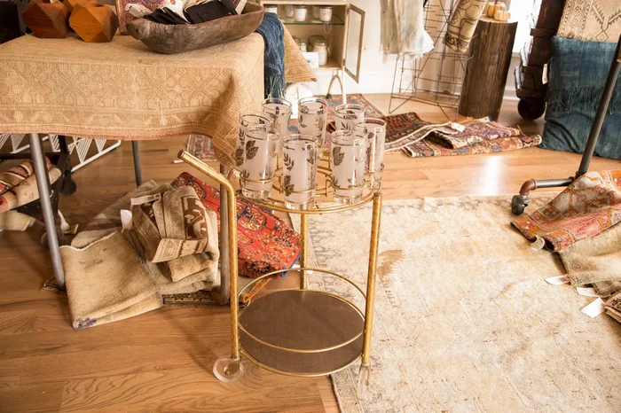 Hollywood Regency Vintage Bar Cart