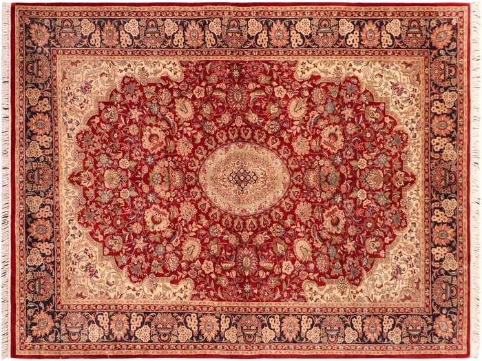 Hussani Heritage Keli Red/Blue Wool Rug – 6’0” x 9’3”