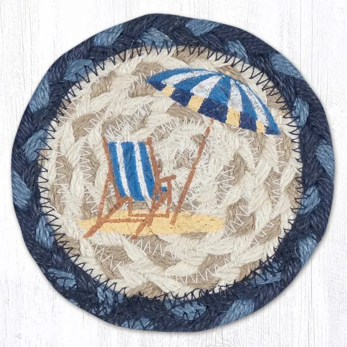 IC-362 Navy Beach Chair Individual 5″ Coaster