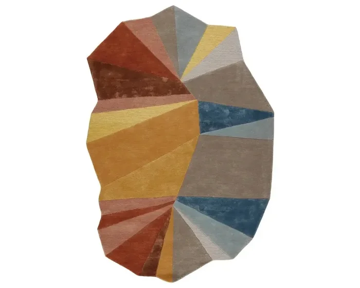 Iconic ICO01 Gold/Blue Rug | Carpet Legacy