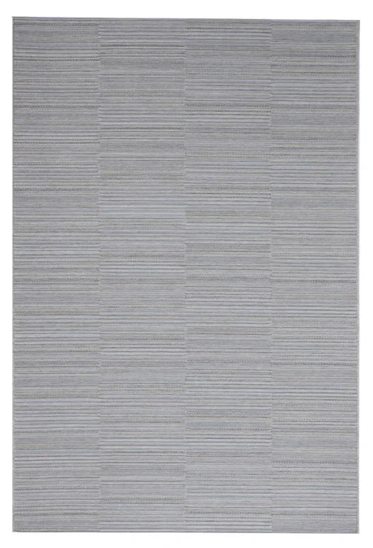 Indoor/Outdoor Machine Made Gray Manmade Rug 5’3 x 7’6