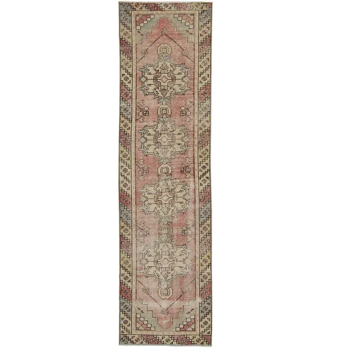 Ivory – Vintage Turkish Oriental Runner Rug
