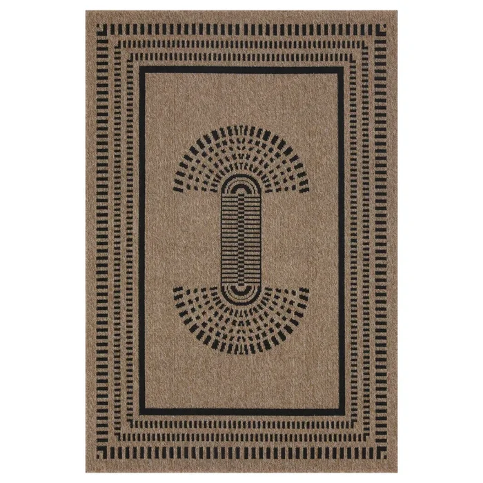 Jute Tone Aztec Area Rug – Prele