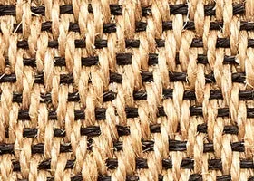 Kalahari Black Herringbone Sisal Runner with Scholars Black Cotton binding