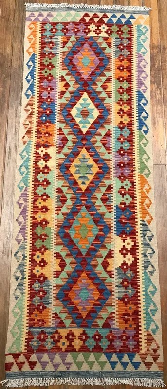 Kalim, Natural Dye / Hand Spun Fine Wool. 6’.3” x 2’.3”